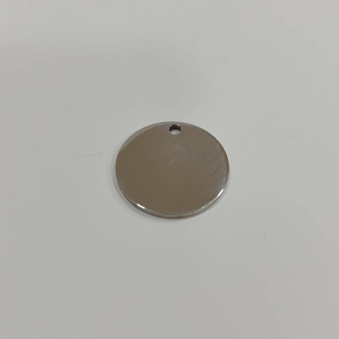 Placa redonda simples identificação pets com gravação laser